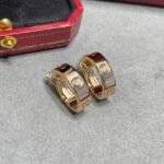 CARTIER LOVE hoop earrings classic model 2 diamonds - Image 2