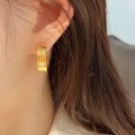 CARTIER LOVE hoop earrings classic model 2 diamonds - Image 5
