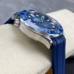 Omega Seamaster Diver 300M 42mm Steel On Rubber Strap Blue Dial - Image 5