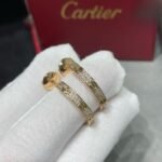 CARTIER LOVE hoop earrings medium model paved - Image 4