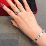 CARTIER LOVE ring classic model paved ceramic - Image 5