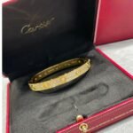 CARTIER LOVE bracelet classic model paved 10 diamonds - Image 2
