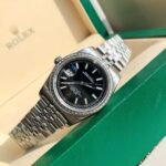 [Super Clone] Rolex Datejust 36 mm Jubilee Brilliant diamond set Bezel Bright black Dial 116244 - Image 4