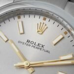 Rolex Oyster Perpetual 36 mm Oyster Trapeze Bezel Silver Dial 126000 - Image 4