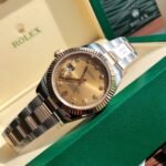 [Super Clone] Rolex Datejust 41 mm Oyster Fluted Bezel Champagne colour set with diamonds Dial 126333 - Image 5