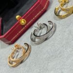 CARTIER LOVE hoop earrings medium model paved - Image 5