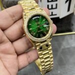 Rolex Daydate 36 mm President Brilliant diamond set Bezel Blue ombre Dial 128238 - Image 4