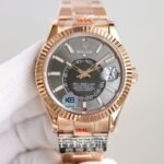 [Super Clone] Rolex Sky Dweller 42 mm Oyster Fluted Bezel Slate Dial 336935 - Image 2