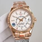 Rolex Sky Dweller 42 mm Oyster Fluted Bezel Intense white Dial 336935 - Image 2