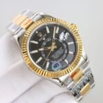 [Super Clone] Rolex Sky Dweller 42 mm Oyster Fluted Bezel Bright black Dial 336933 - Image 4