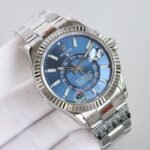 Rolex Sky Dweller 42 mm Oyster Fluted Bezel Bright blue Dial 336934 - Image 4