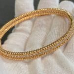 Van Cleef and Arpels Perlée diamonds bracelet 1 row medium model - Image 5
