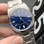 Rolex Oyster Perpetual 36 mm Oyster Trapeze Bezel Blue Dial - Image 3
