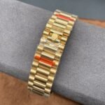 [Super Clone] Rolex Daydate 36 mm President Brilliant diamond set Bezel Champagne colour set with diamonds Dial 128348RBR - Image 8