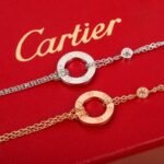 CARTIER LOVE bracelet on chain 2 diamonds - Image 8