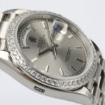 [Super Clone] Rolex Daydate 36 mm President Brilliant diamond set Bezel Silver Dial 128349RBR - Image 7