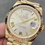 Rolex Daydate 40 mm President Fluted Bezel White Dial 228236 - Image 3