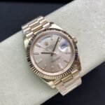 [Super Clone] Rolex Daydate 40 mm President Fluted Bezel Sundust set with diamonds Dial 228235 - Image 4