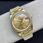 [Super Clone] Rolex Daydate 40 mm President Brilliant diamond set Bezel Champagne colour Dial 228348RBR - Image 4