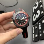 Omega Seamaster Planet Ocean 600M GMT Deep Black 46mm Black Ceramic On Rubber Strap Black Dial - Image 4