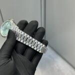 [Super Clone] Rolex Daydate 36 mm President Fluted Bezel Ice blue Dial 128236 - Image 8
