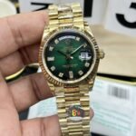 [Super Clone] Rolex Daydate 36 mm President Fluted Bezel Blue ombre set with diamonds Dial 128238 - Image 2