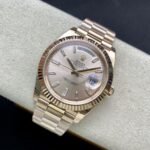 [Super Clone] Rolex Daydate 40 mm President Fluted Bezel Sundust set with diamonds Dial 228235 - Image 5