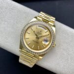 [Super Clone] Rolex Daydate 40 mm President Brilliant diamond set Bezel Champagne colour Dial 228348RBR - Image 5
