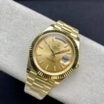 [Super Clone] Rolex Daydate 40 mm President Fluted Bezel Champagne colour Dial 228238 - Image 5