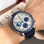 Omega Speedmaster Silver Snoopy Award 50th Anniversary 42mm Steel On Nylon Strap Silver Dial - Image 8