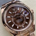 Rolex Sky Dweller 42 mm Oyster Fluted Bezel Chocolate Dial 336935 - Image 4
