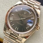 Rolex Daydate 40 mm President Fluted Bezel Chocolate Dial 228235 - Image 5
