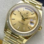 [Super Clone] Rolex Daydate 40 mm President Brilliant diamond set Bezel Champagne colour Dial 228348RBR - Image 6