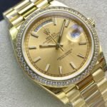 [Super Clone] Rolex Daydate 40 mm President Brilliant diamond set Bezel Champagne colour Dial 228348RBR - Image 7