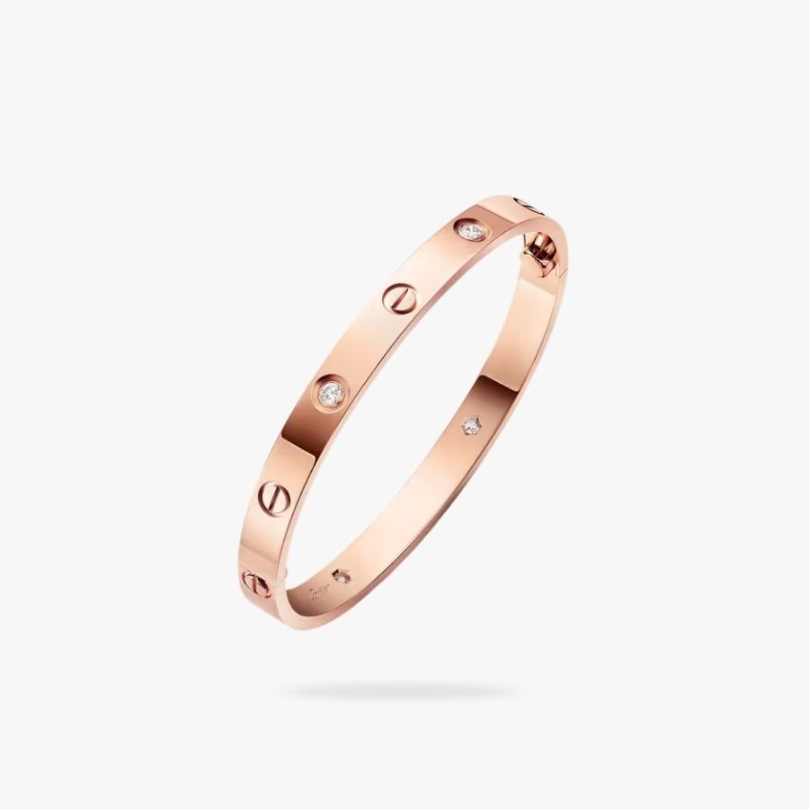 CEL-B-CAR-025.jpg CARTIER LOVE bracelet classic model 4 diamonds - Image 1