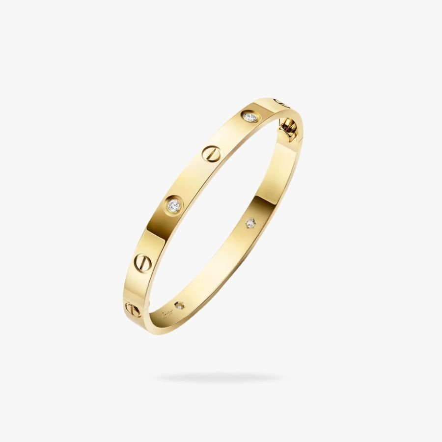 CEL-B-CAR-026.jpg CARTIER LOVE bracelet classic model 4 diamonds - Image 1