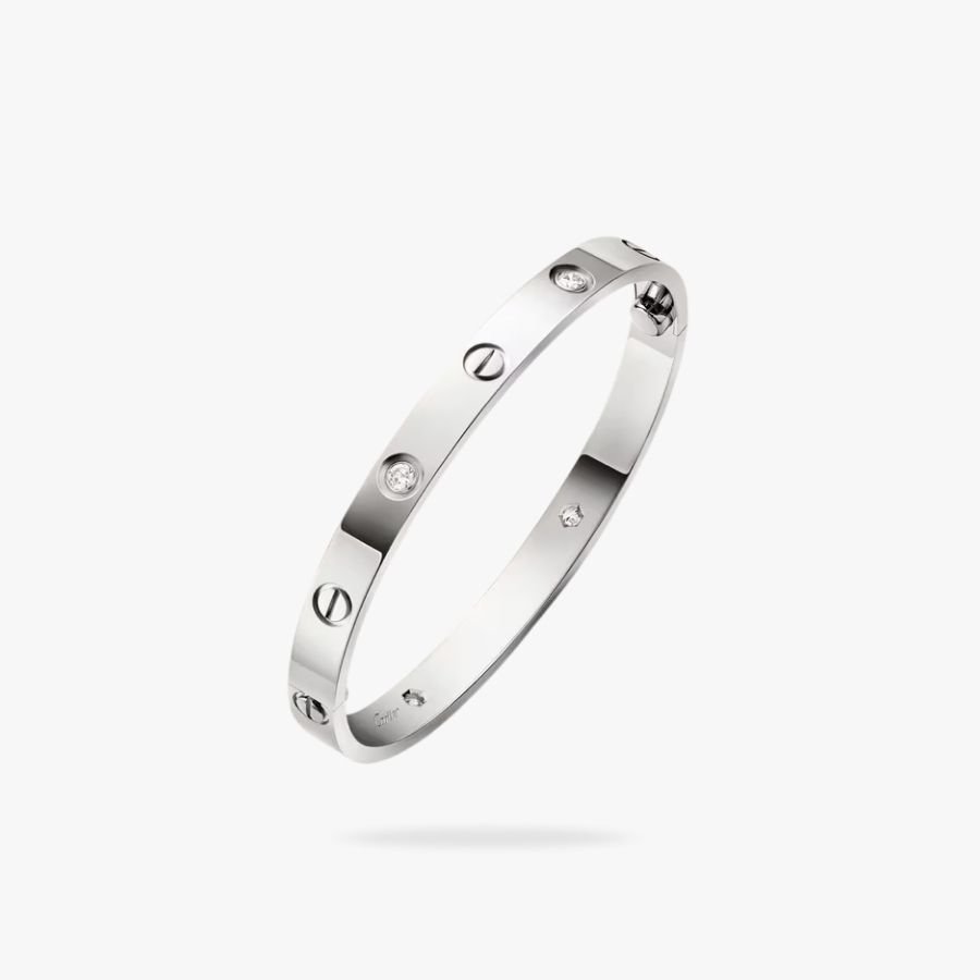 CEL-B-CAR-027.jpg CARTIER LOVE bracelet classic model 4 diamonds - Image 1