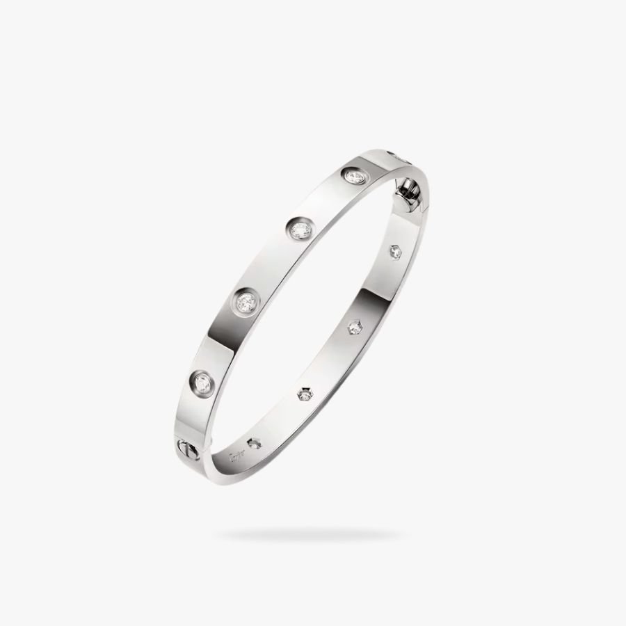 CEL-B-CAR-036.jpg CARTIER LOVE bracelet classic model 10 diamonds - Image 1