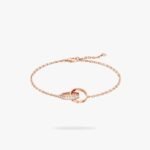 CARTIER LOVE bracelet on chain half-paved