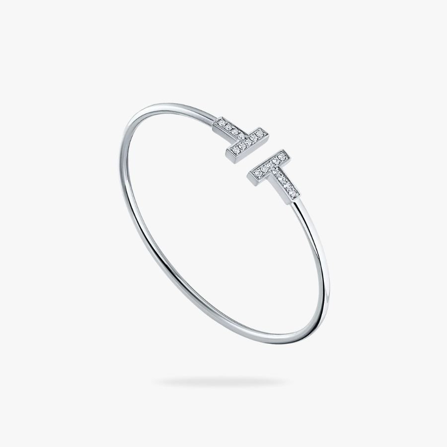CEL-B-TIF-019.jpg Tiffany and Co TIFFANY T Diamond Wire Bracelet - Image 1