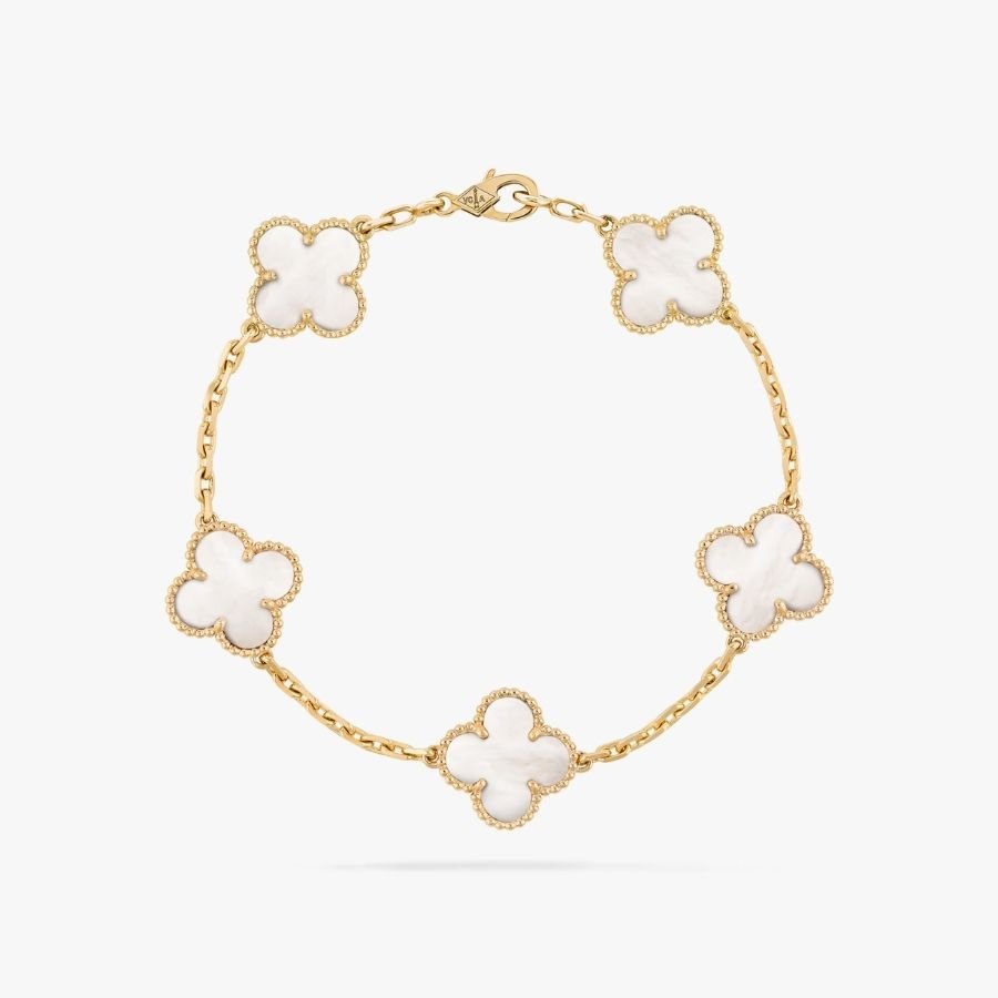 CEL-B-VCA-001.jpg Van Cleef and Arpels Vintage Alhambra bracelet 5 motifs - Image 1
