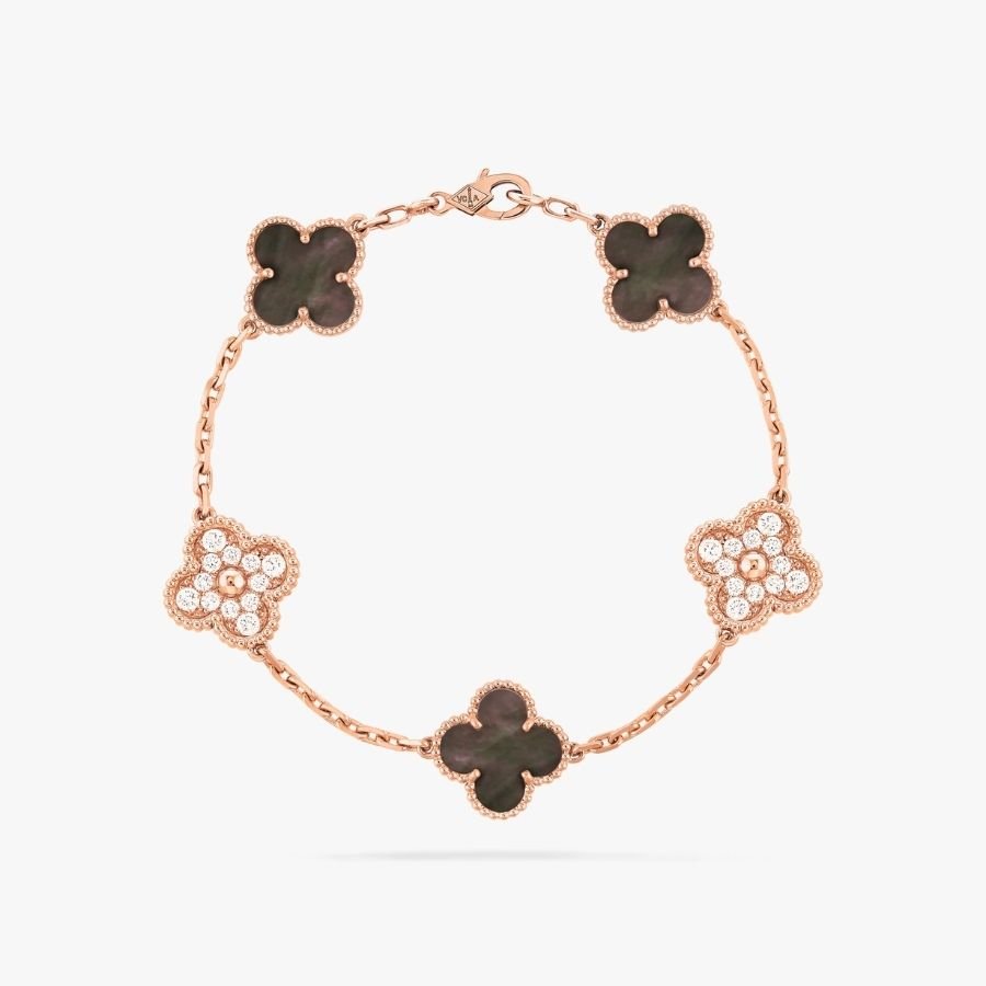CEL-B-VCA-004.jpg Van Cleef and Arpels Vintage Alhambra bracelet 5 motifs - Image 1