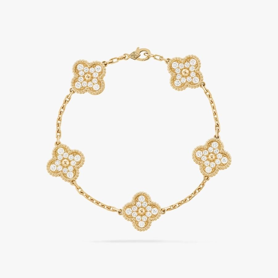 CEL-B-VCA-008.jpg Van Cleef and Arpels Vintage Alhambra bracelet 5 motifs - Image 1