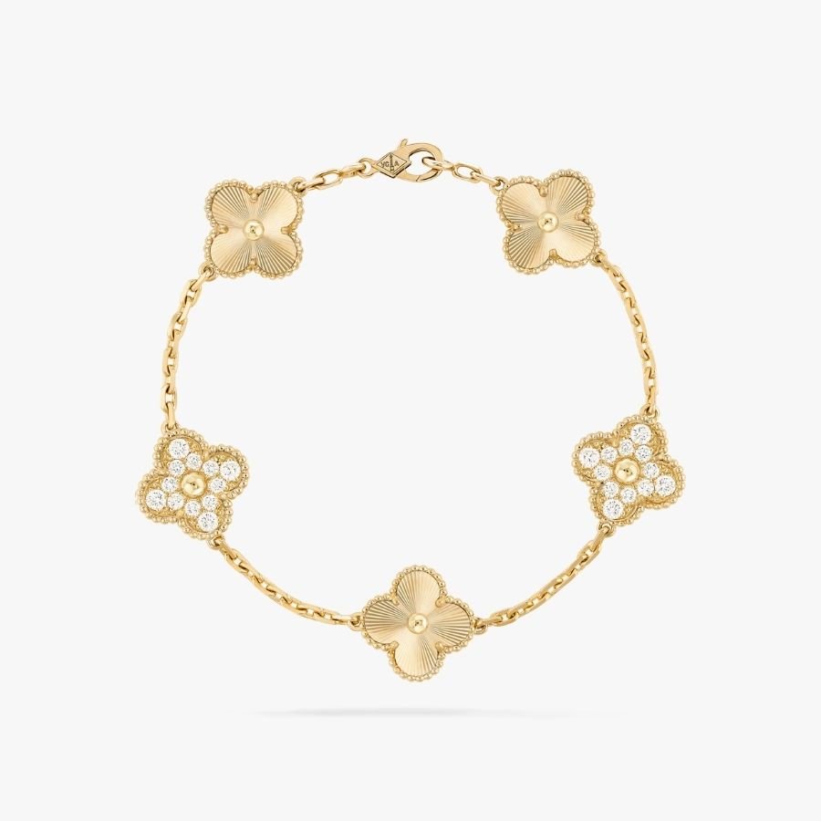 CEL-B-VCA-009.jpg Van Cleef and Arpels Vintage Alhambra bracelet 5 motifs - Image 1
