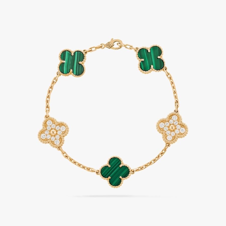 CEL-B-VCA-013.jpg Van Cleef and Arpels Vintage Alhambra bracelet 5 motifs - Image 1