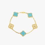 Van Cleef and Arpels Vintage Alhambra bracelet 5 motifs