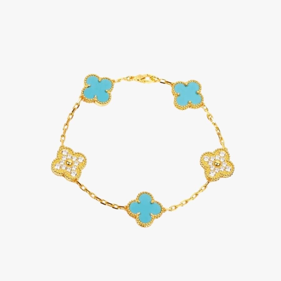 CEL-B-VCA-025.jpg Van Cleef and Arpels Vintage Alhambra bracelet 5 motifs - Image 1