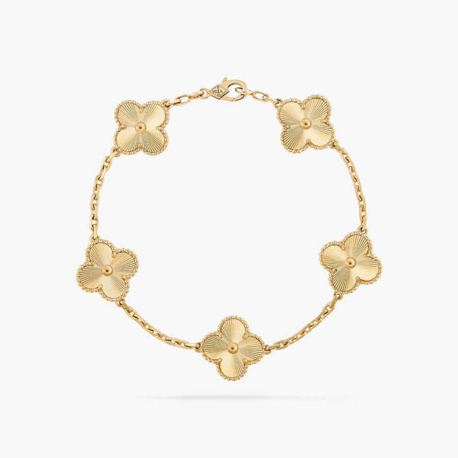 CEL-B-VCA-027.jpg Van Cleef and Arpels Vintage Alhambra bracelet 5 motifs - Image 1