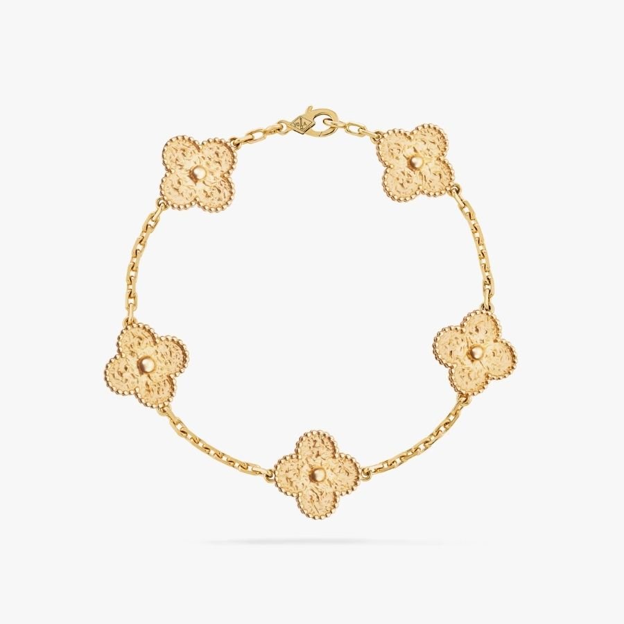 CEL-B-VCA-030.jpg Van Cleef and Arpels Vintage Alhambra bracelet 5 motifs - Image 1