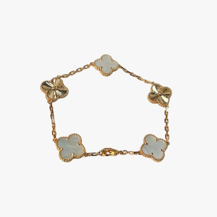 CEL-B-VCA-036.jpg Van Cleef and Arpels Vintage Alhambra bracelet 5 motifs - Image 1